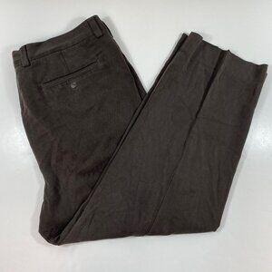 Tommy Bahama Mens Brown 100% Silk Pleated Dress Pants Size 38 X 32